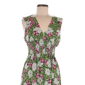 Bar III Green and Pink Floral Maxi Dress